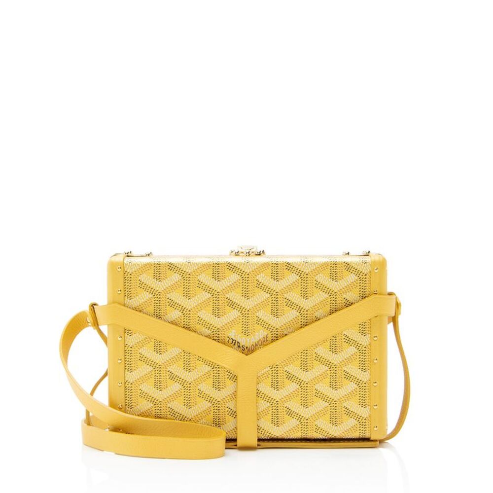 Goyard Goyardine Canvas Minaudiere Trunk Shoulder Bag